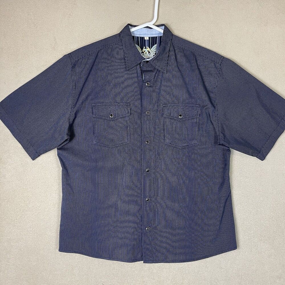 Scully Shirt‎ Mens Medium Black Western Short Sleeve Casual Snap Adult